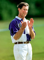 HRH The Prince of Wales, Prince Charles, applauding, polo 1996