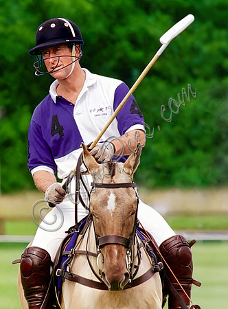 HRH The Prince of Wales, Prince Charles, on horseback, polo 1996