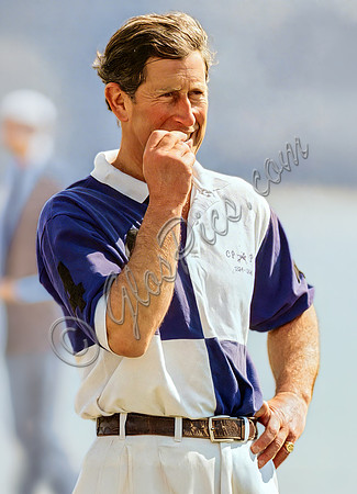 HRH The Prince of Wales, Prince Charles, biting nails, polo 1996