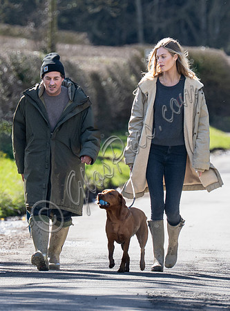 David Gardner and Jessica Clarke with dog