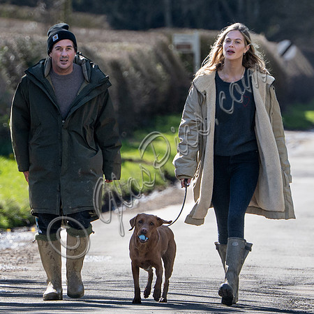 David Gardner and Jessica Clarke with dog