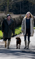 David Gardner and Jessica Clarke with dog
