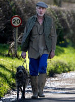 James Brown with his lurcher
