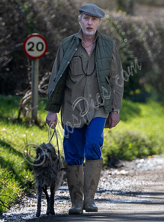 James Brown with his lurcher