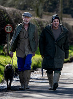 David Gardner and James Brown with lurcher
