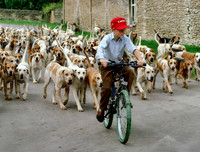 Prince Harry excercising the Beaufort hounds at Didmarton - 4th July, 1994