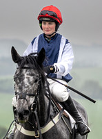 Winning jockey Gina Andrews aboard Cartesian