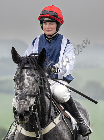 Winning jockey Gina Andrews aboard Cartesian