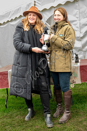 Winning trainer Maxine Filby ​​​​​​​presented with trophy