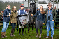 "Cartesian" on his UK and Point to Point debut, with trainer Maxine Filby and champion point to point jockey Gina Andrews at the Pytchley with Woodland, at Guilsborough. - 8th March, 2026