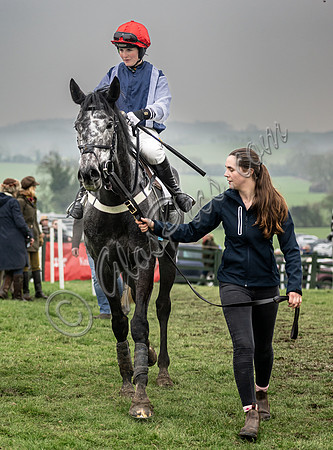 Winning jockey Gina Andrews aboard Cartesian
