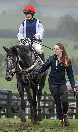 Winning jockey Gina Andrews aboard Cartesian
