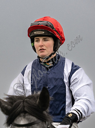 Winning jockey Gina Andrews aboard Cartesian