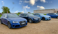 Performance cars at Diddly Squat Farm Shop