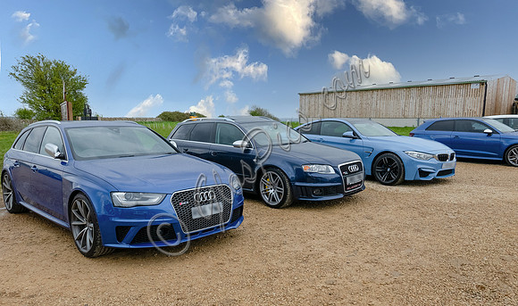 Performance cars at Diddly Squat Farm Shop