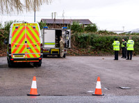 Police and Bomb Disposal Experts on scene of suspected shell in Tewkesbury car park