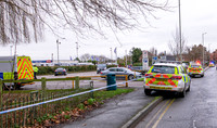 Police and Bomb Disposal Experts on scene of suspected shell in Tewkesbury car park