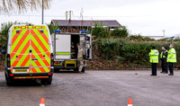 Police and Bomb Disposal Experts on scene of suspected shell in Tewkesbury car park