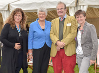 Countess Sara Bathurst, High Sheriff of Gloucester, Dame Janet Trotter OBE, His Honour Judge Jamie Tabor QC and Chief Constable Suzette Davenport