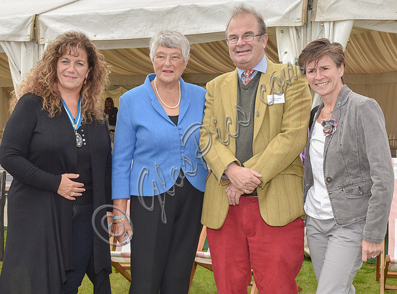 Countess Sara Bathurst, High Sheriff of Gloucester, Dame Janet Trotter OBE, His Honour Judge Jamie Tabor QC and Chief Constable Suzette Davenport