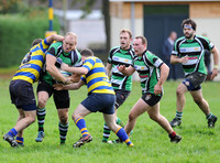 Mike Tindall playing rugby in Minchinhampton RFC colours