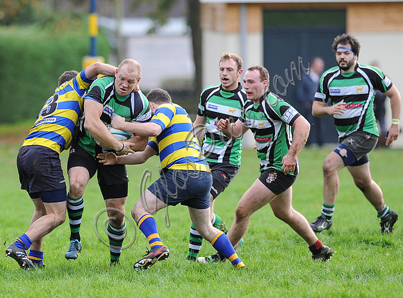 Mike Tindall playing rugby in Minchinhampton RFC colours