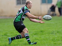 Mike Tindall playing rugby in Minchinhampton RFC colours