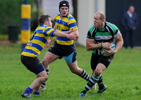Mike Tindall playing rugby in Minchinhampton RFC colours