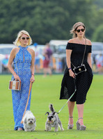 Mariya Dykalo wearing a Beulah 'Susannah Tile jumpsuit' in blue and white