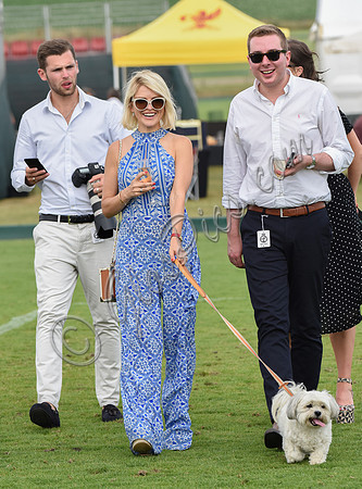 Mariya Dykalo wearing a Beulah 'Susannah Tile jumpsuit' in blue and white