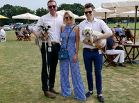 Mariya Dykalo wearing a Beulah 'Susannah Tile jumpsuit' in blue and white