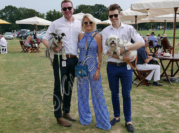 Mariya Dykalo wearing a Beulah 'Susannah Tile jumpsuit' in blue and white