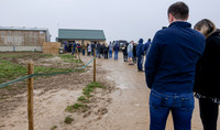 queuing fans at Diddly Squat Farm shop