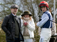 Christian Horner and Geri Halliwell Horner with jockey Sean O'Connor