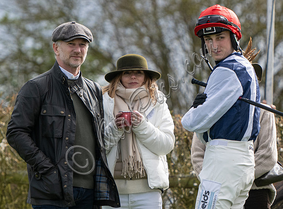 Christian Horner and Geri Halliwell Horner with jockey Sean O'Connor