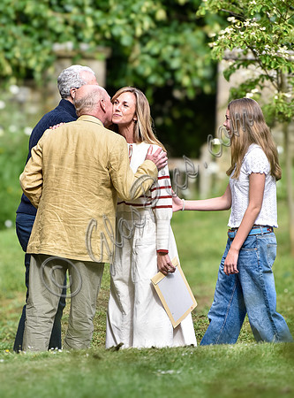 The bride-to-be Harriet Sperling and daughter Georgina met by the Reverend Nicky Gumbel