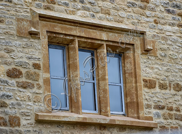 Stone mullion "Crittall" window