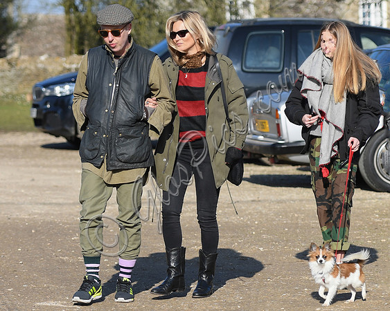 Kate Moss and daughter Lila Grace with James Brown