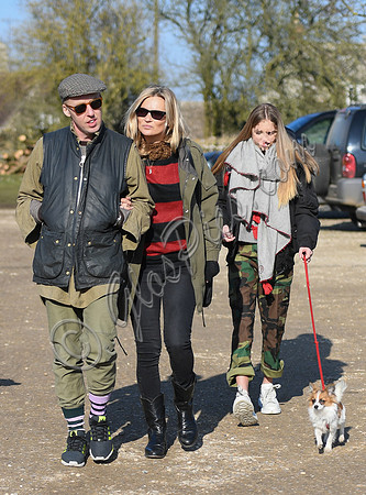 Kate Moss and daughter Lila Grace with James Brown