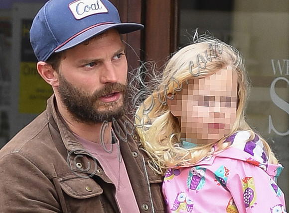 Jamie Dornan and daughter Dulcie in Cirencester