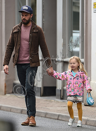 Jamie Dornan and daughter Dulcie in Cirencester