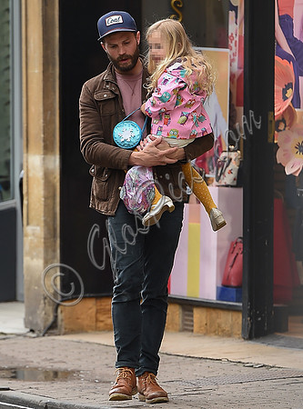 Jamie Dornan and daughter Dulcie in Cirencester