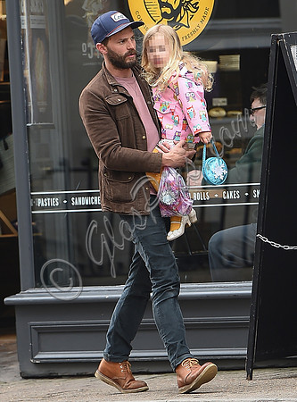 Jamie Dornan and daughter Dulcie in Cirencester