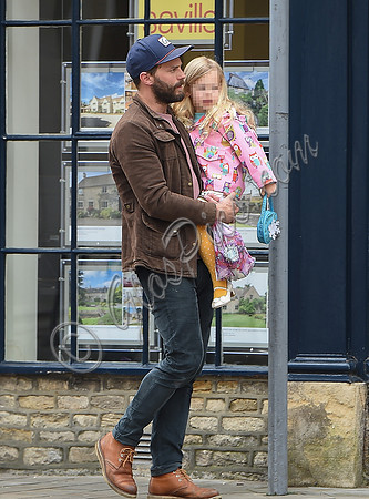 Jamie Dornan and daughter Dulcie in Cirencester