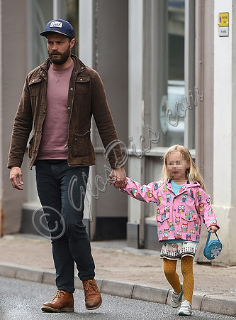 Jamie Dornan and daughter Dulcie in Cirencester