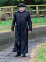 Mark Williams playing Catholic priest Father Brown