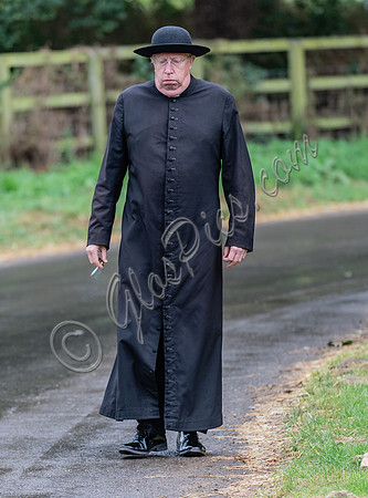 Mark Williams playing Catholic priest Father Brown