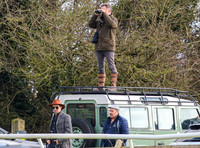 Red Bull team principal wearing country jacket and long boots at Point to point races
