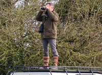 Red Bull team principal wearing country jacket and long boots at Point to point races