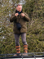 Red Bull team principal wearing country jacket and long boots at Point to point races